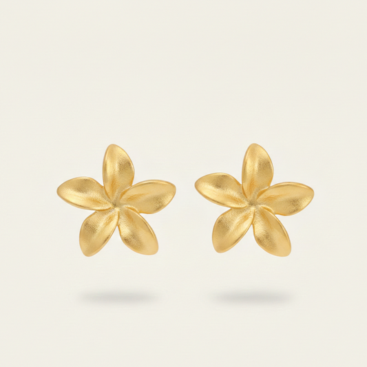 Flower Themed Stud Earring Anti Tarnish