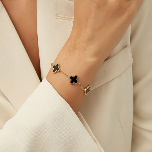 Black Clover Charm Chain Bracelet