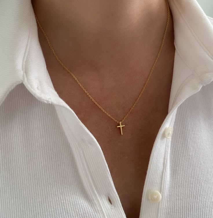 Cross Necklace Stainless Steel Anti Tarnish
