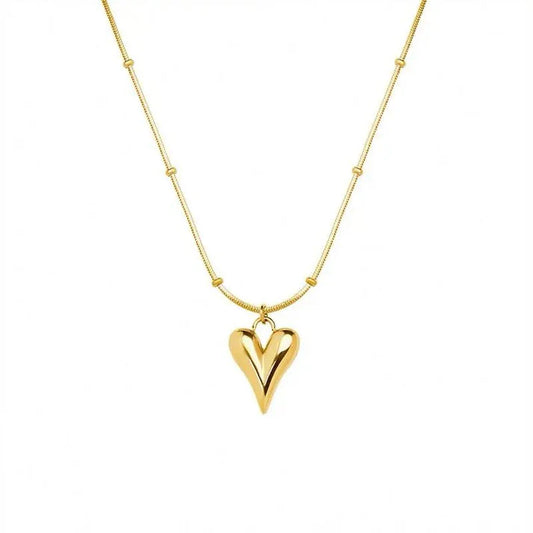 Heart Necklace Stainless Steel Anti Tarnish