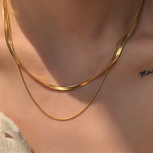 Slinky Duo Necklace Stainless Steel Anti Tarnish